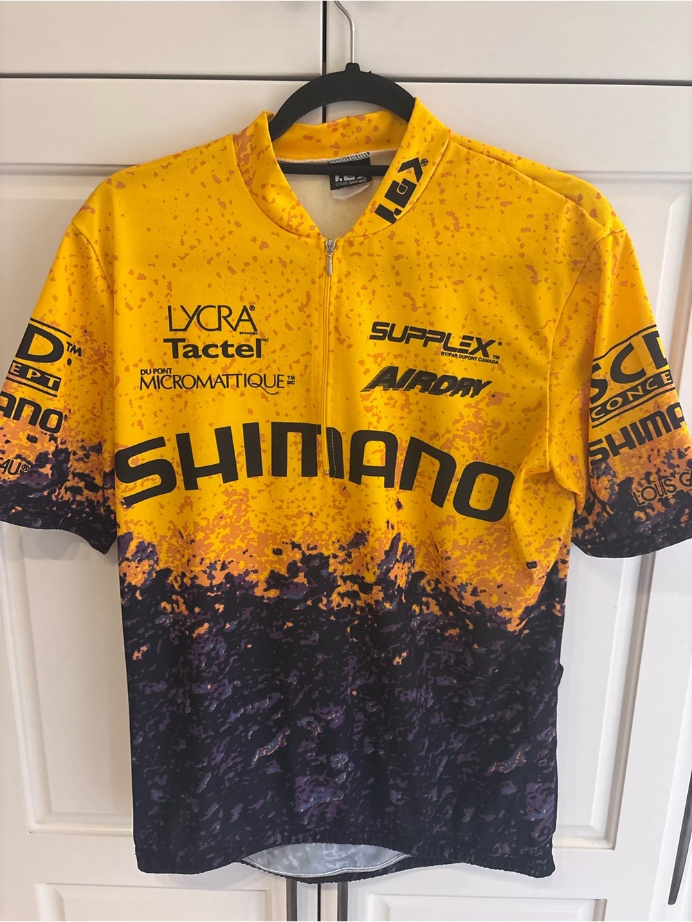 Shimano Yellow and Black Graphic Cycling Jersey